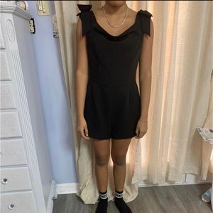 Black short romper